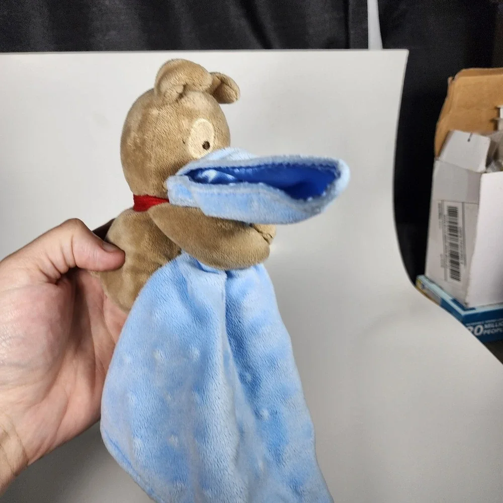 CHILD OF‎ MINE CARTERS Lovey Security Dog Blue Blanket I Love Mommy Rattle Satin